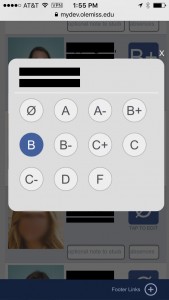 Midterm Grade Mobile Layout