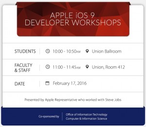 Image of Apple Workshop Schedule